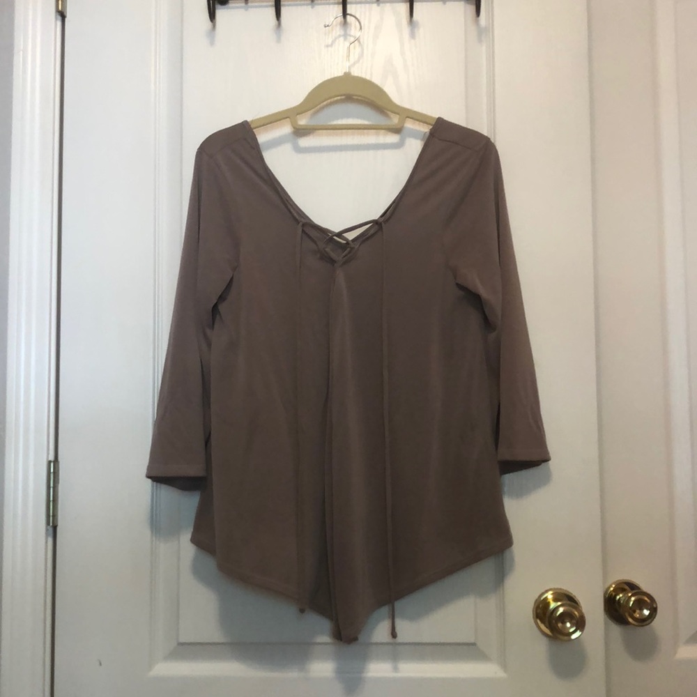 Lace Up Blouse